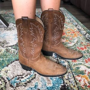 Tan cowboy boots